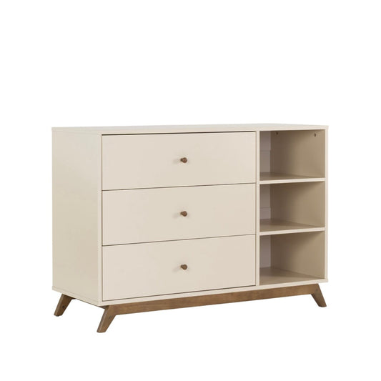 dadada Central Park 3-Drawer Dresser - Almond Milk / Walnut - 41182