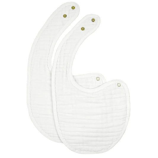 Lou Lou & Company Cloud Muslin Bib 2 pk - White