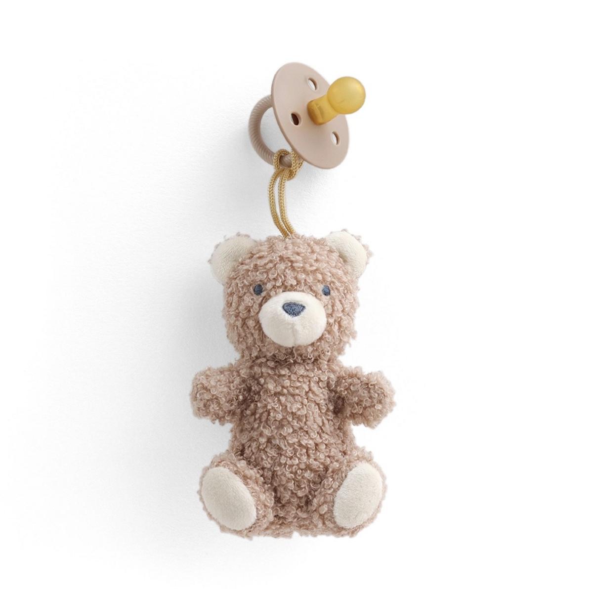Itzy Ritzy Bitzy Pal Pacifier w/ Natural Rubber Nipple and Soft Cotton Lovey - Bear - 704901692