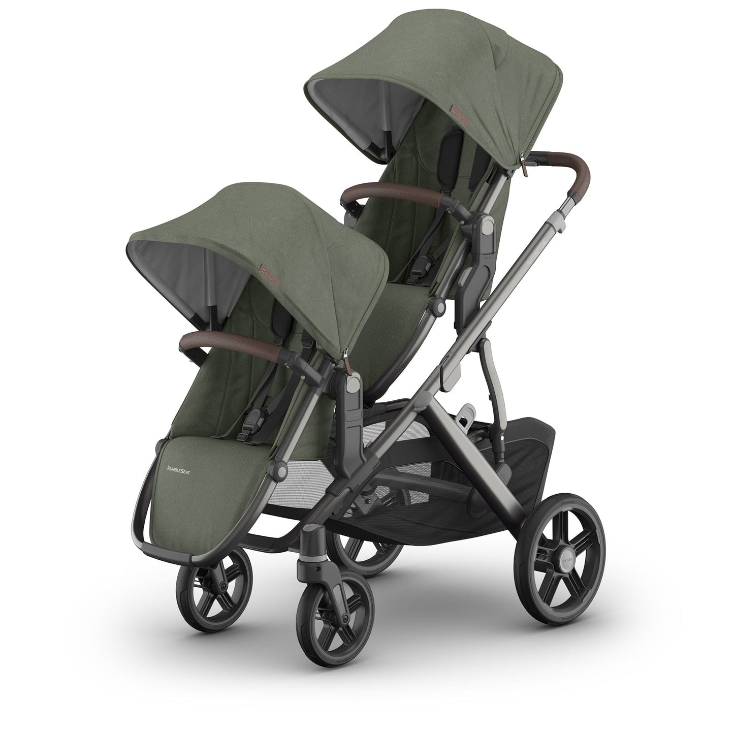 UPPAbaby Vista V3 Double Stroller with RumbleSeat V3 Bundle - Evelyn - DBL-V3-0303-VSO-NA-EVE