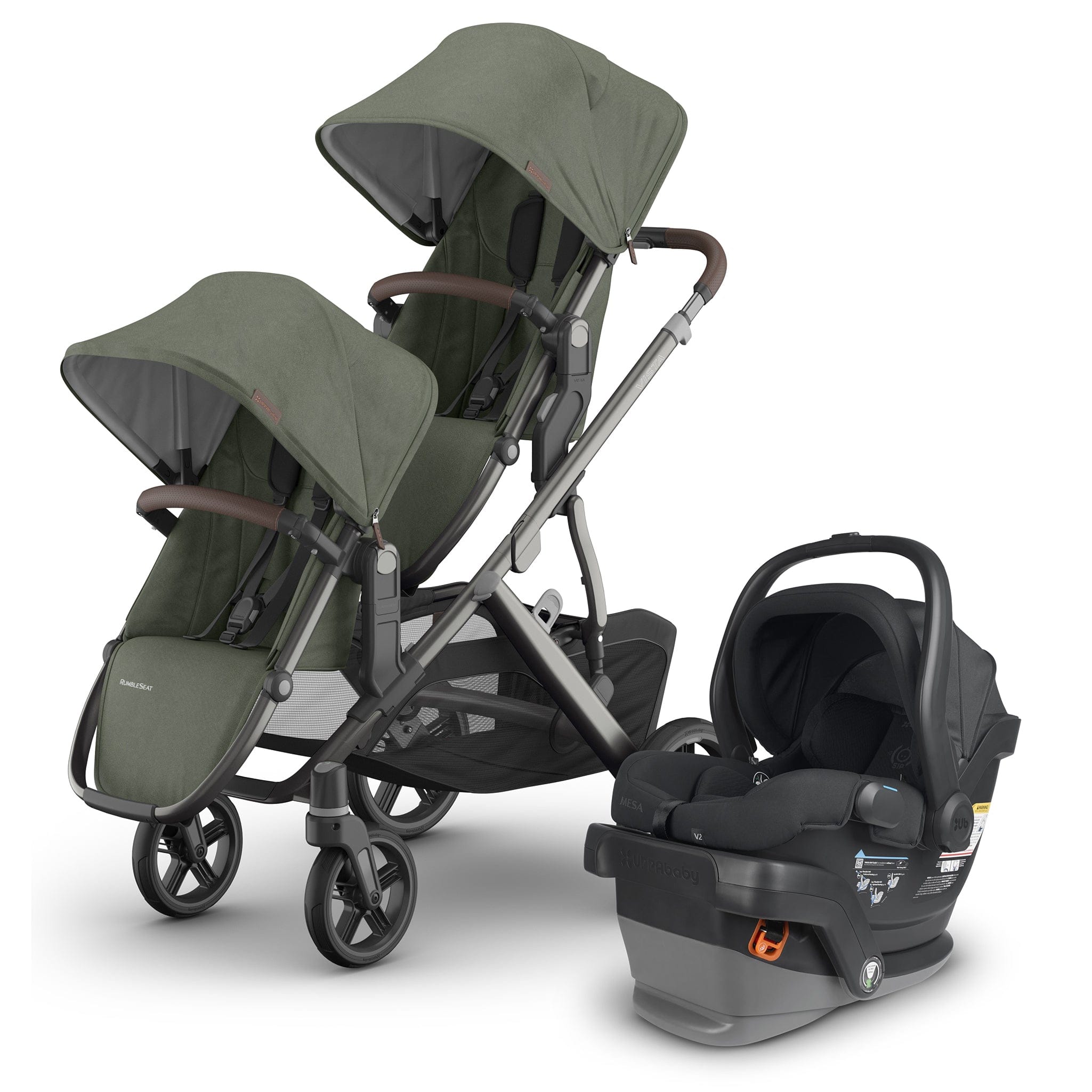 uppababy jake rumble seat UPPAbaby Vista V2 Full Size Double Stroller Bundle Gregory