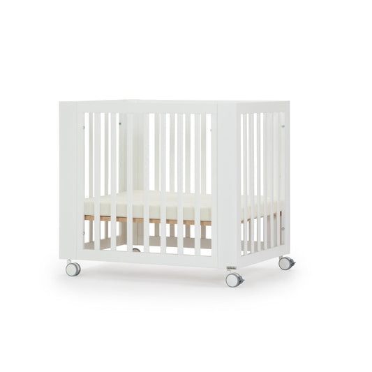 dadada Spirit 8-in-1 Convertible Crib - White / Natural - 16031-da
