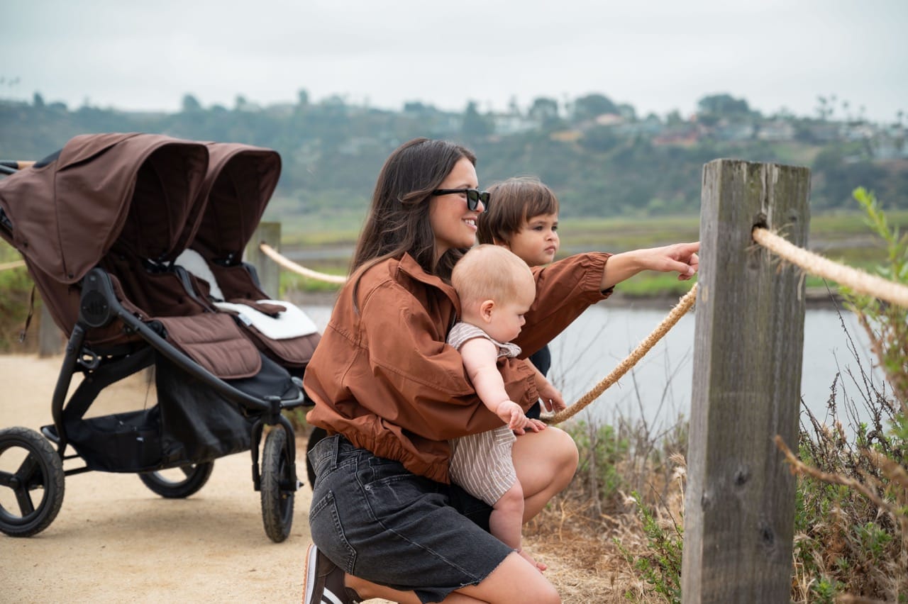 Bumbleride Indie Twin Stroller + One Bassinet Bundle - Ocean