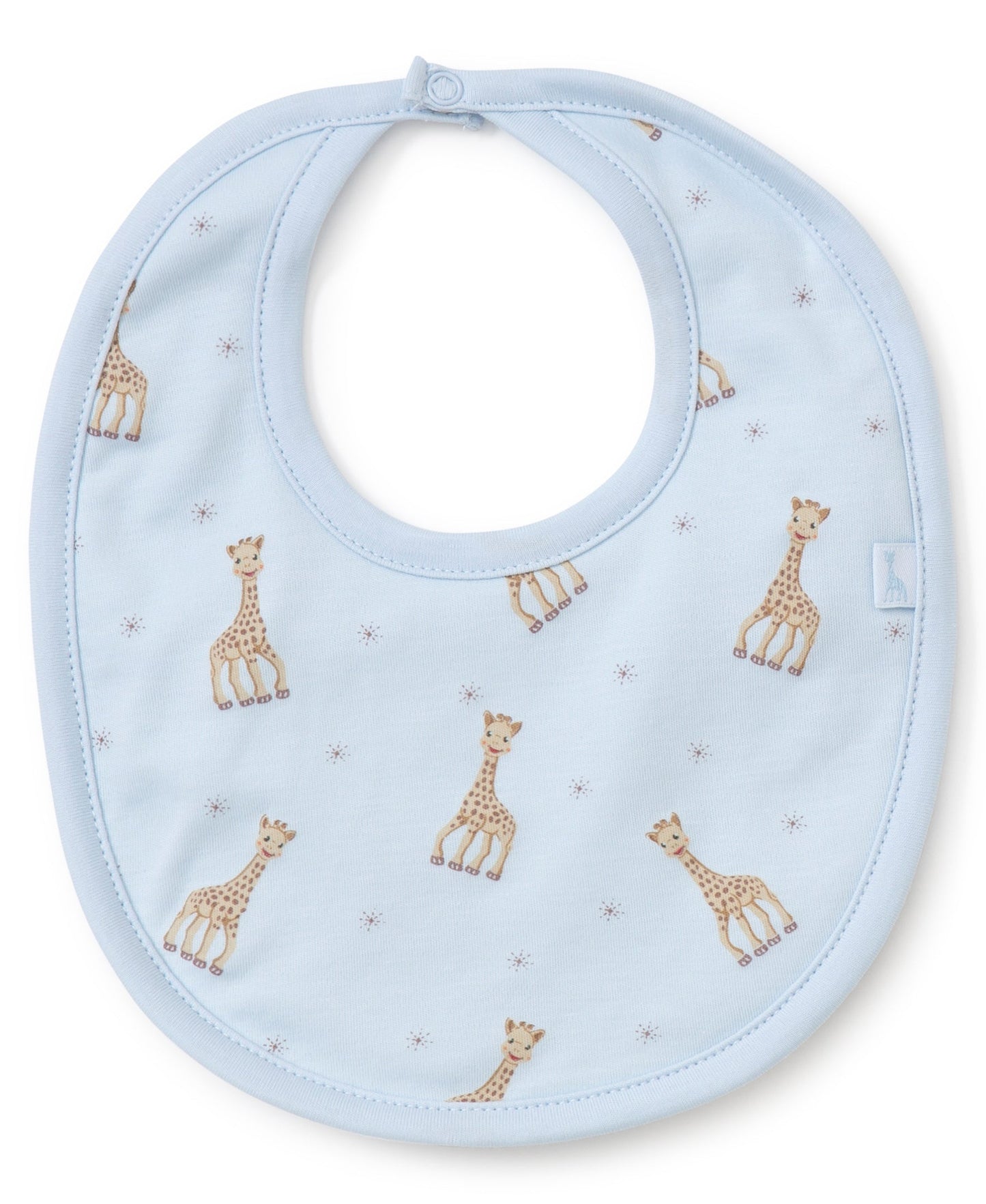 Kissy Kissy Sophie la Girafe Print Bib - Light Blue