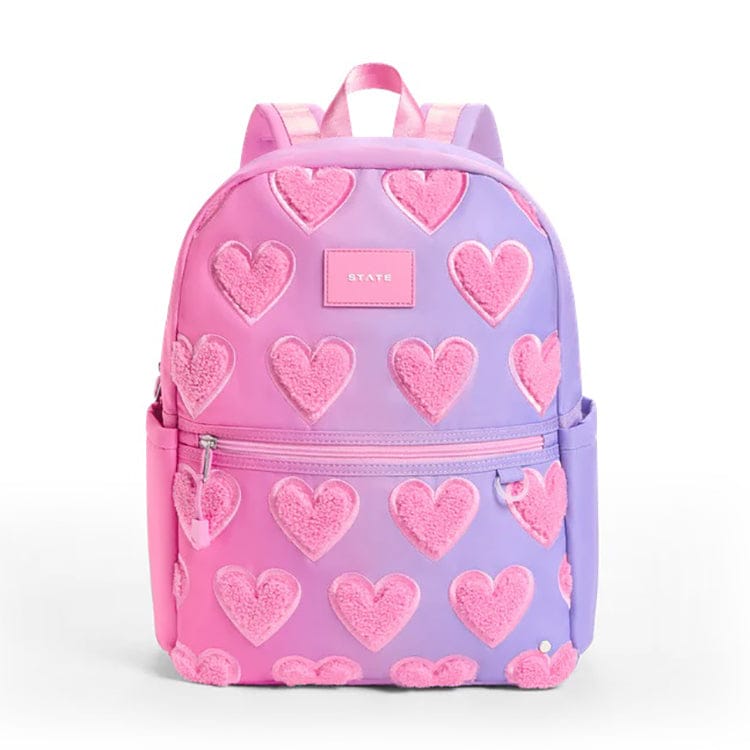 State Bags Mini Kane Kids Backpack - Ombre Fuzzy Hearts - F253F485653