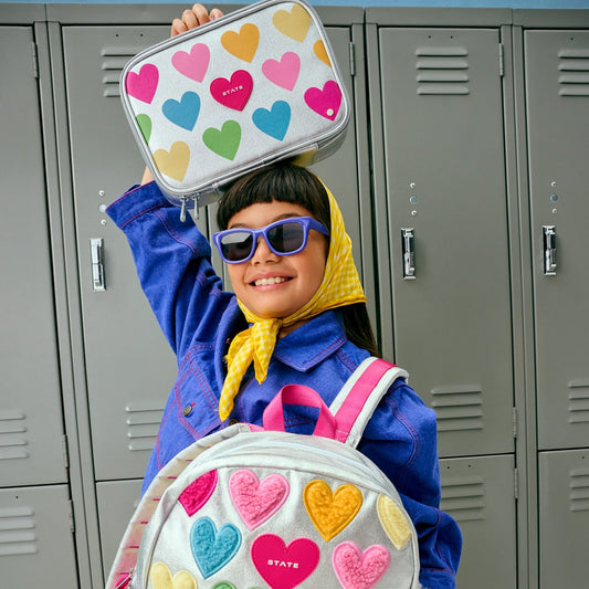 State Bags Rodgers Lunch Box - Happy Fuzzy Hearts