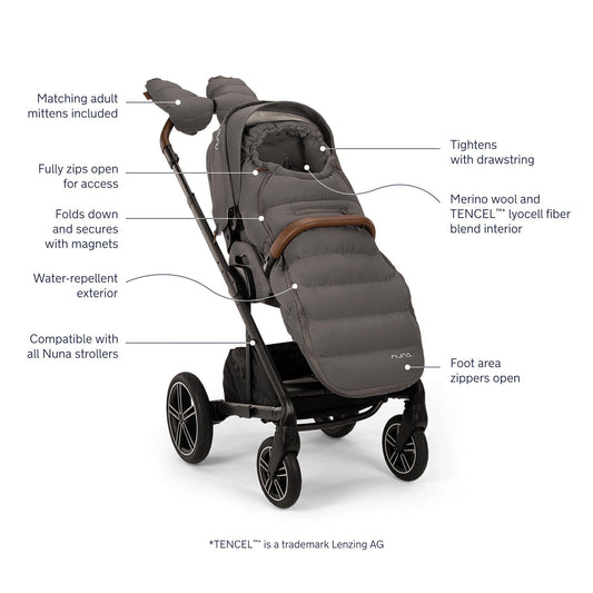 Nuna Winter Stroller Set with Bag - Granite - FG00000GRN