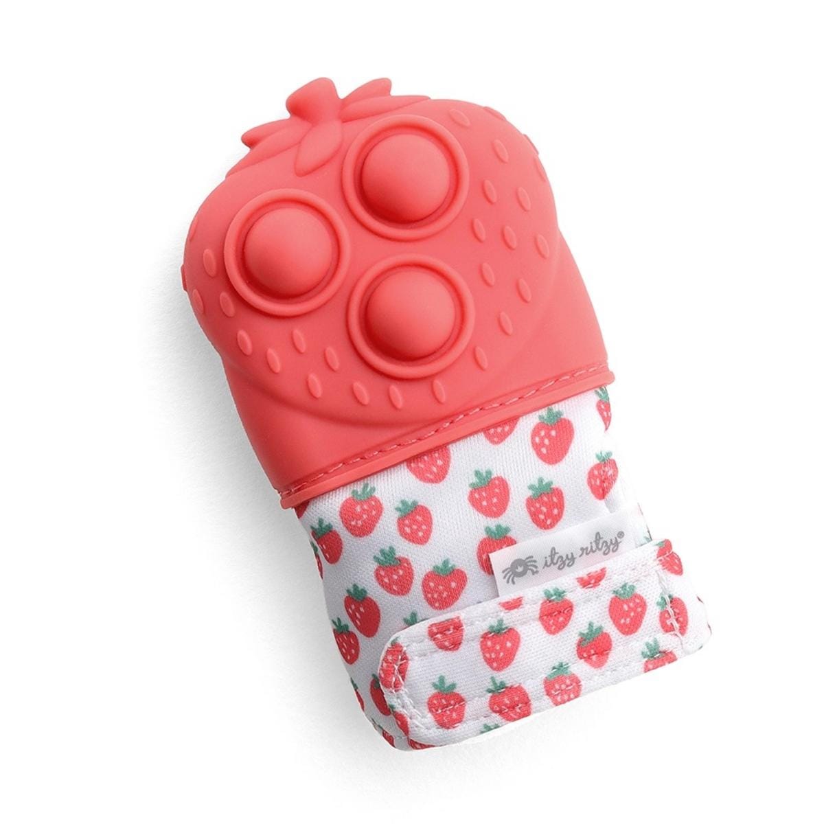 Itzy Ritzy Itzy Mitt Pop Teething Mitt with Poppers - Strawberry - 604201596