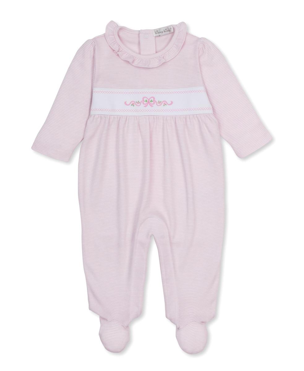 Kissy Kissy Stripe Footie - Classic Treasures Pink, 0-3M