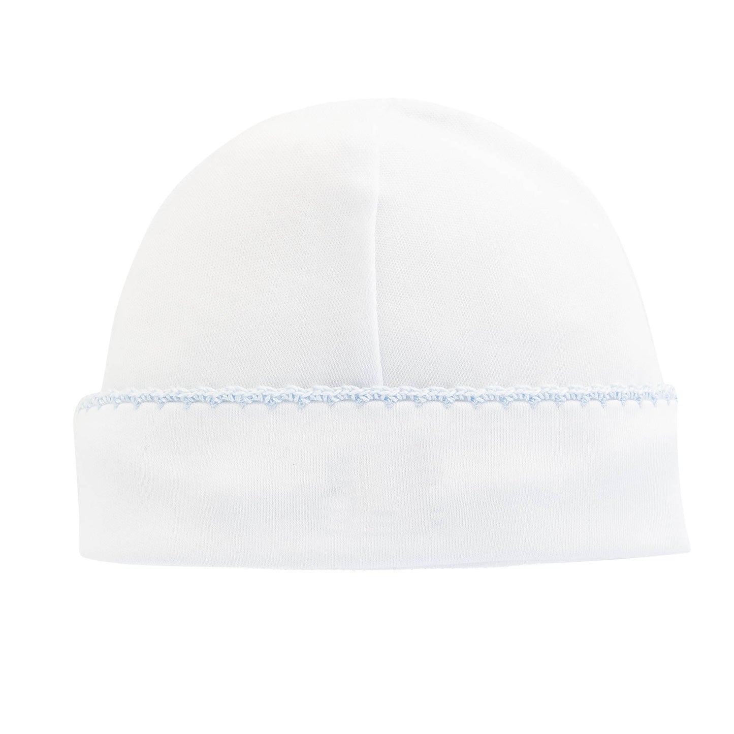 Baby Club Chic Pima Round Hat with Crochet Trim - no Embroidery, NB