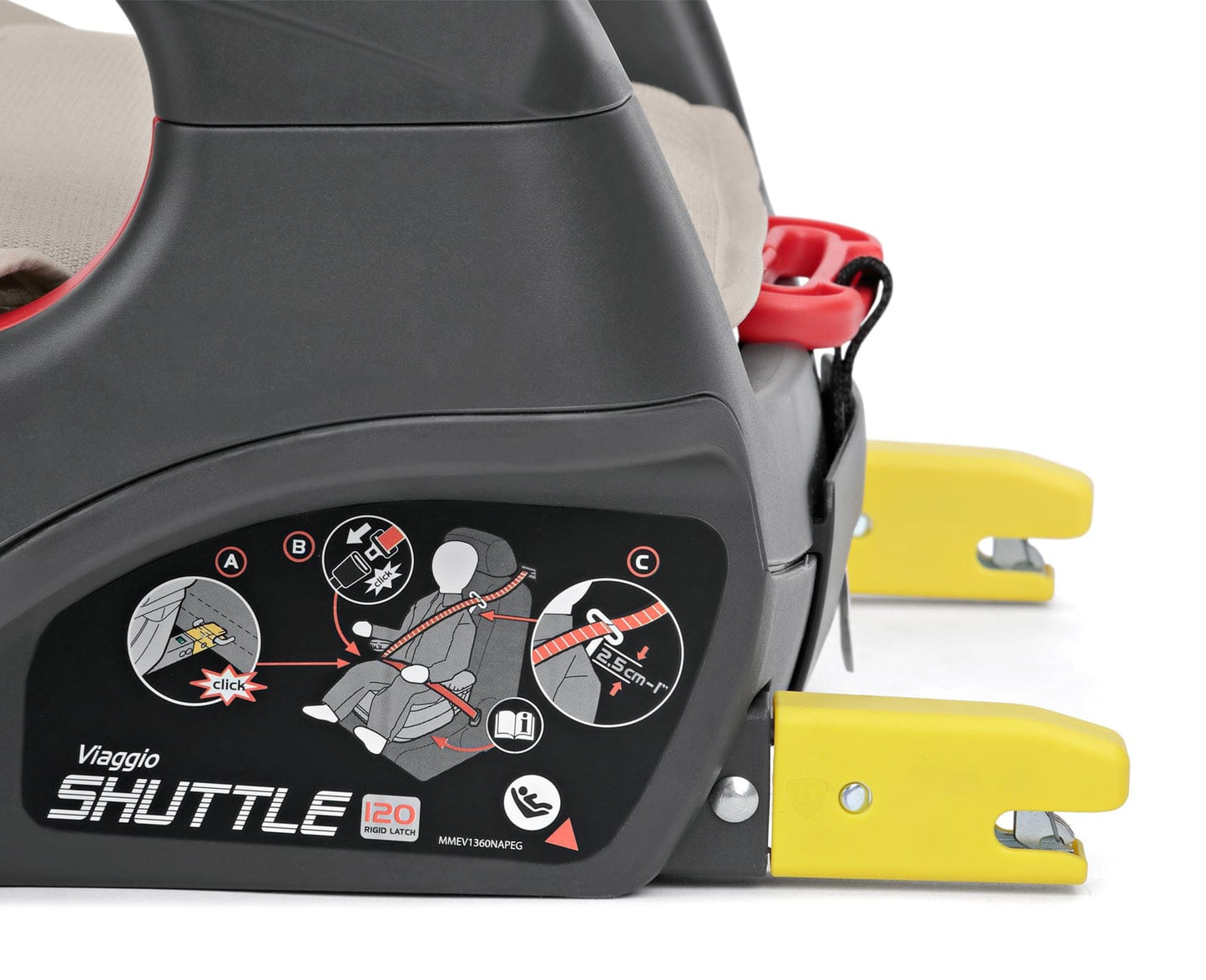 PEG Viaggio Shuttle 120 Backless Belt Positioning Booster Car Seat - Astral - IMVS00US35GM26MO26