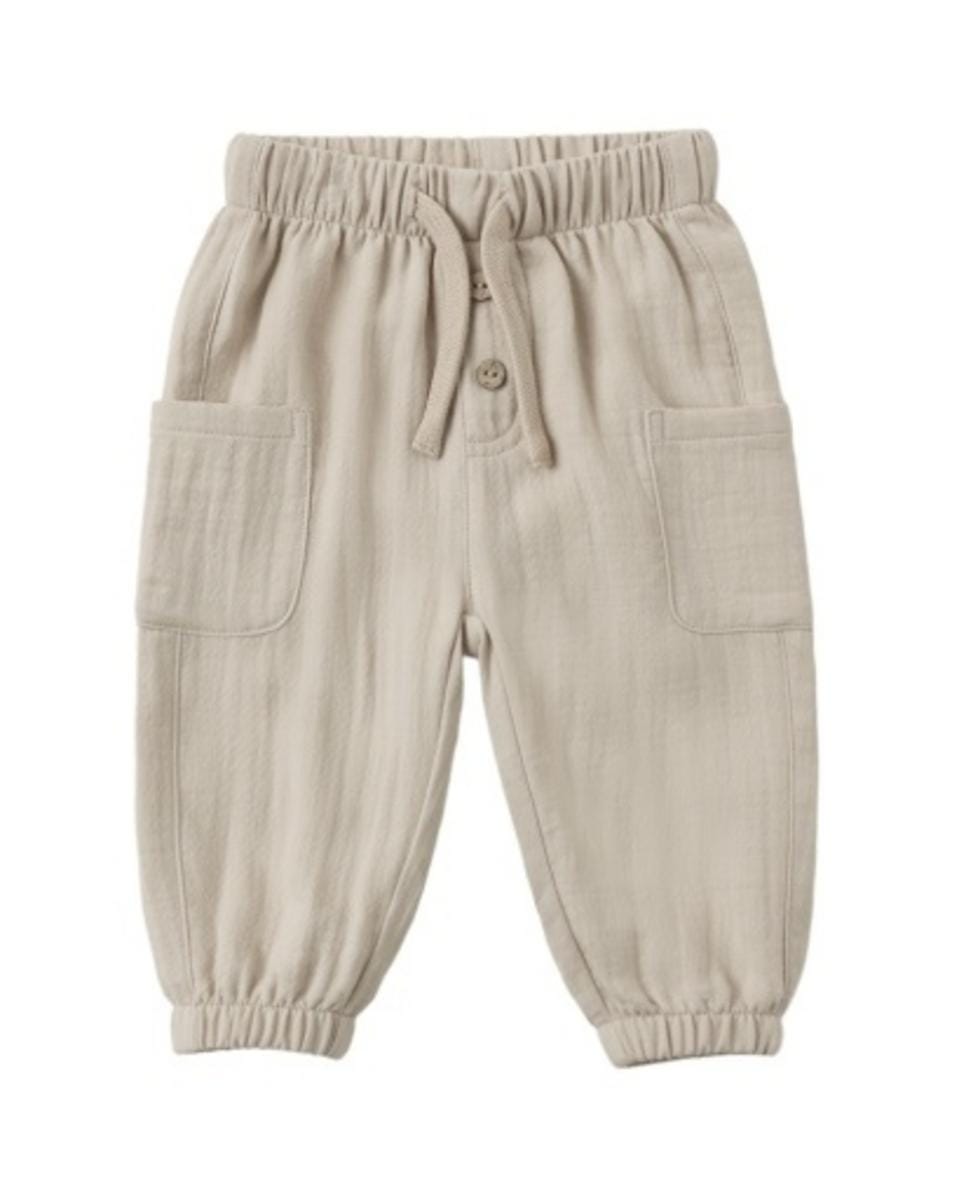 Quincy Mae Luca Pant Oat - Oat, 6-12M