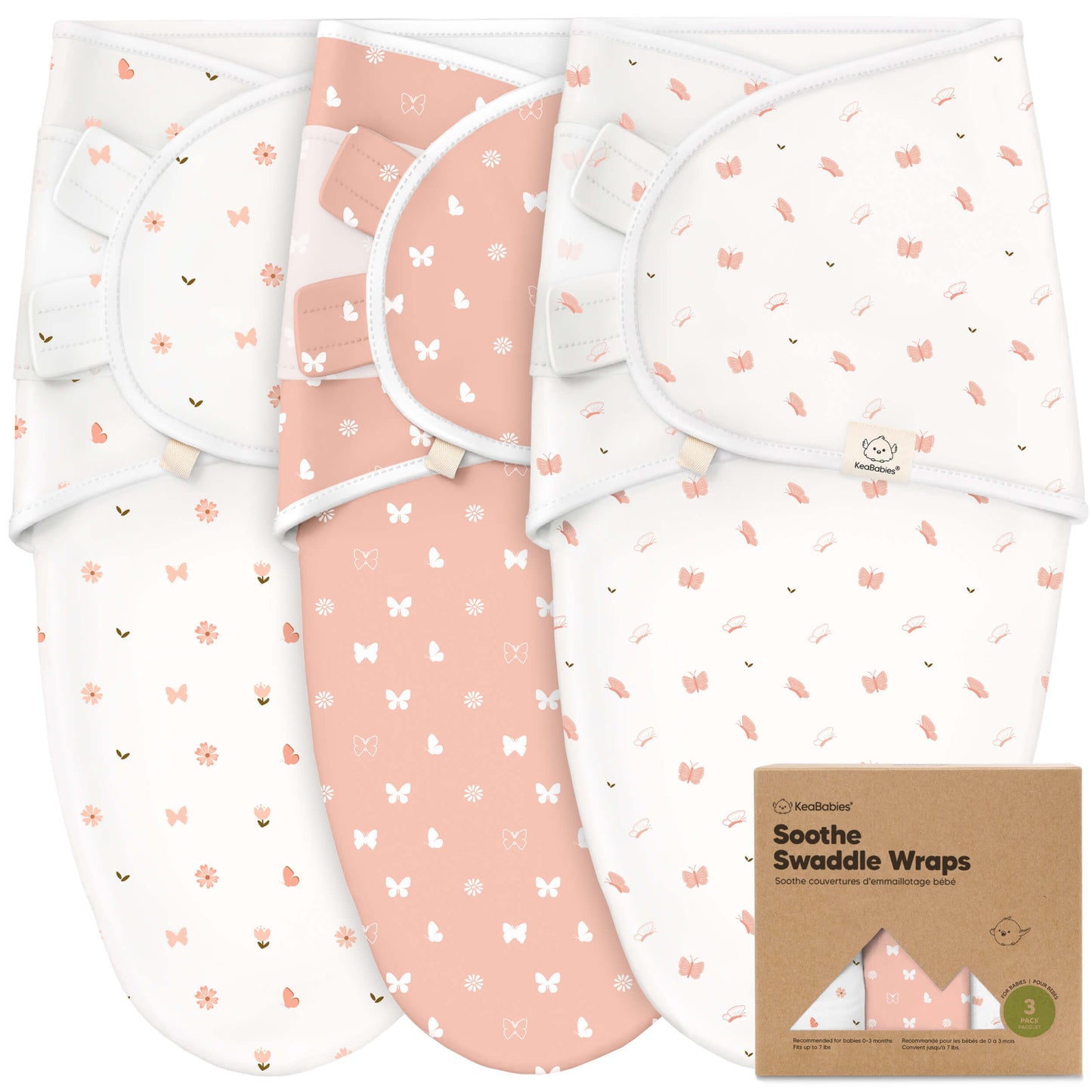 KeaBabies Soothe Baby Swaddles 3 Pack - ABC Land Cloud image 16