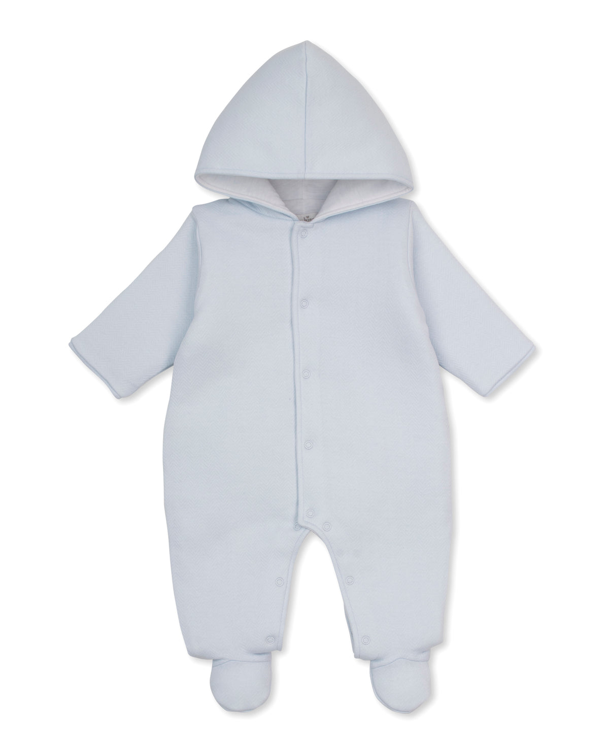 Kissy Kissy Jacquard Footed Bunting - Baby Blessings, Light Blue, 6-9M