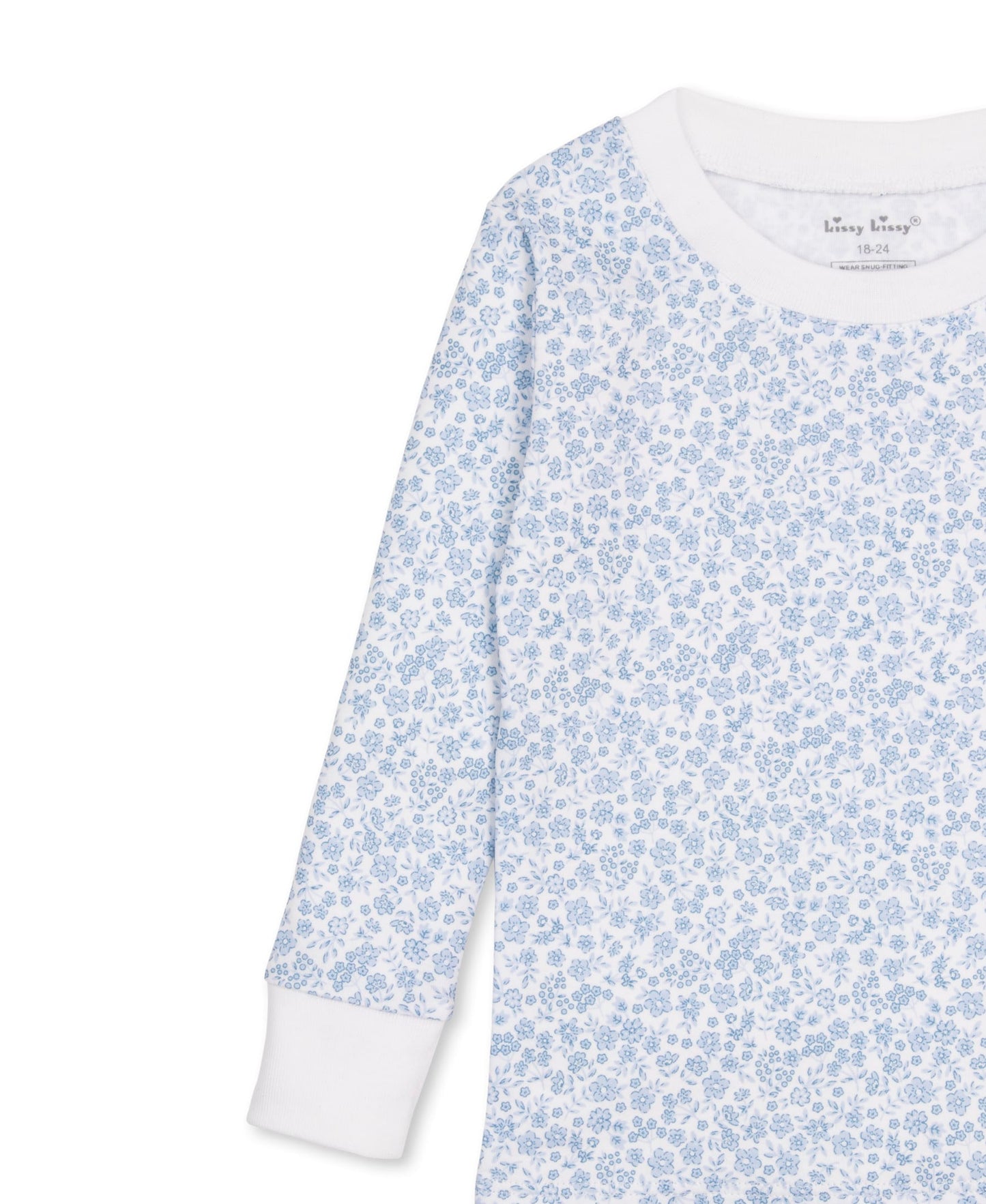 Kissy Kissy Snug Pajama Set - Delicate Blooming Bows, 18-24M