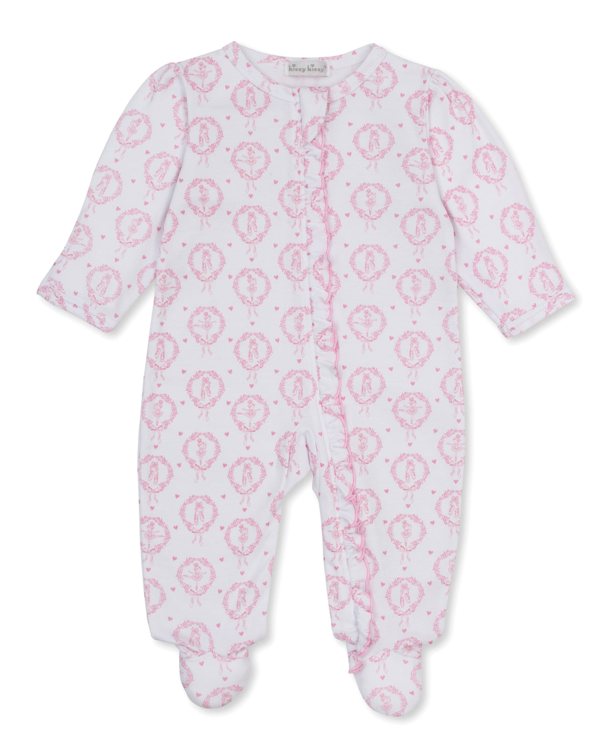 Kissy Kissy Footie w/ Zip - Petite Pirouettes, 3-6M