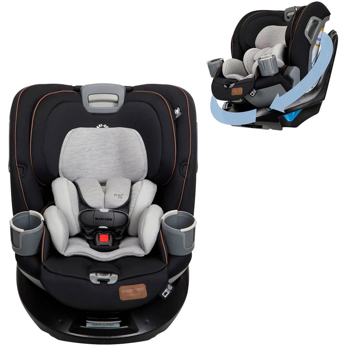 Maxi-Cosi OPEN BOX Emme 360 Rotating All-in-One Convertible Car Seat - Network Grey - CC293GLS-ob