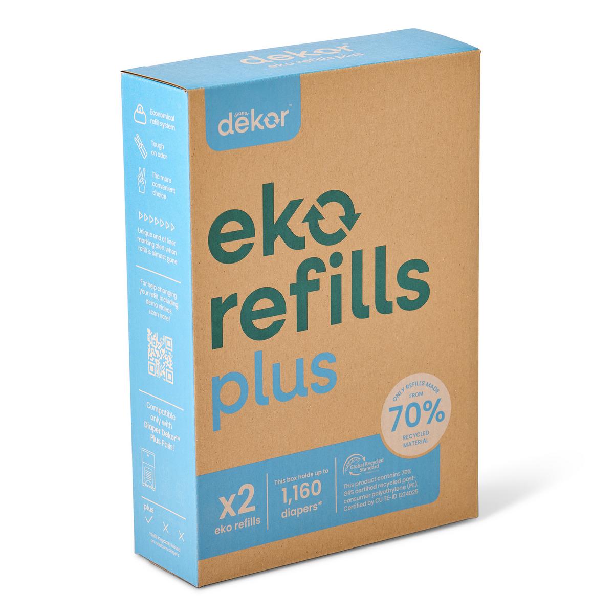 Dekor Eko Plus Diaper Pail Refill (2 Pack) - 2-24300