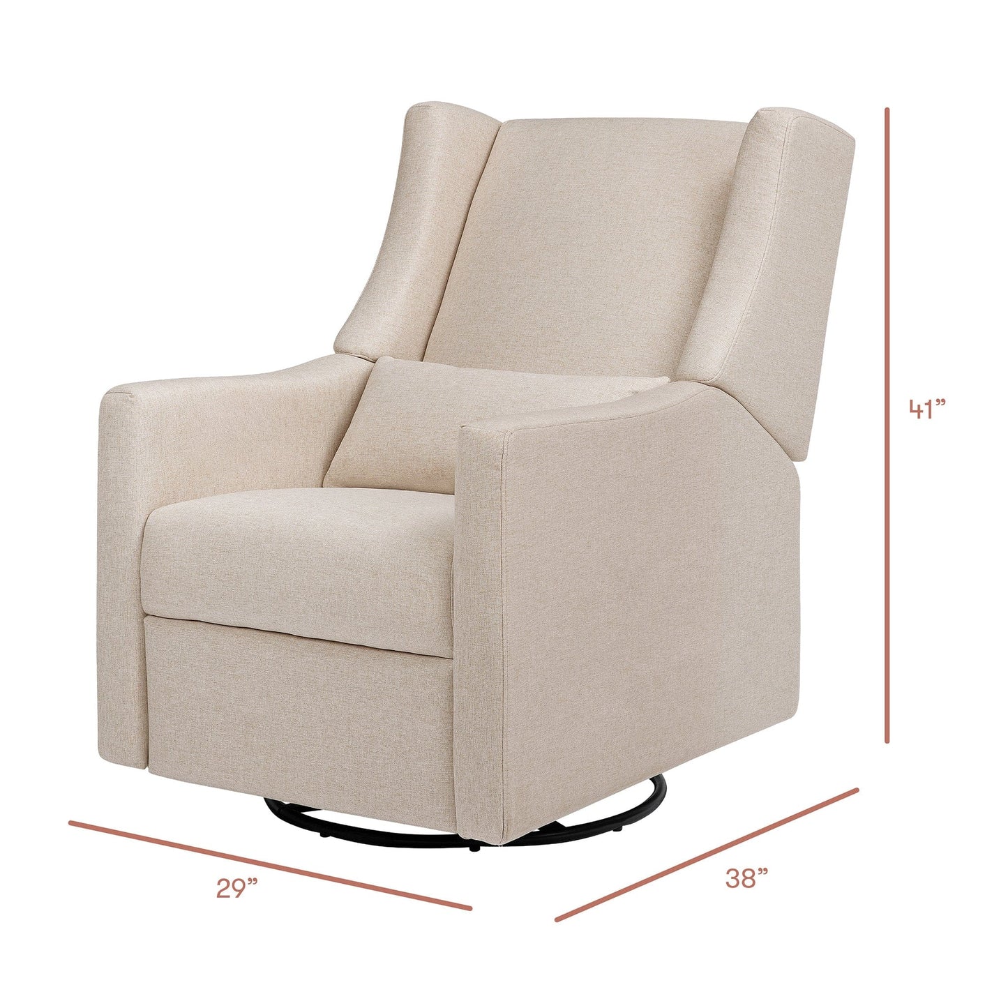 Babyletto Kiwi Recliner and Swivel Glider - Performance Beach Eco-Weave - M11277PBEW