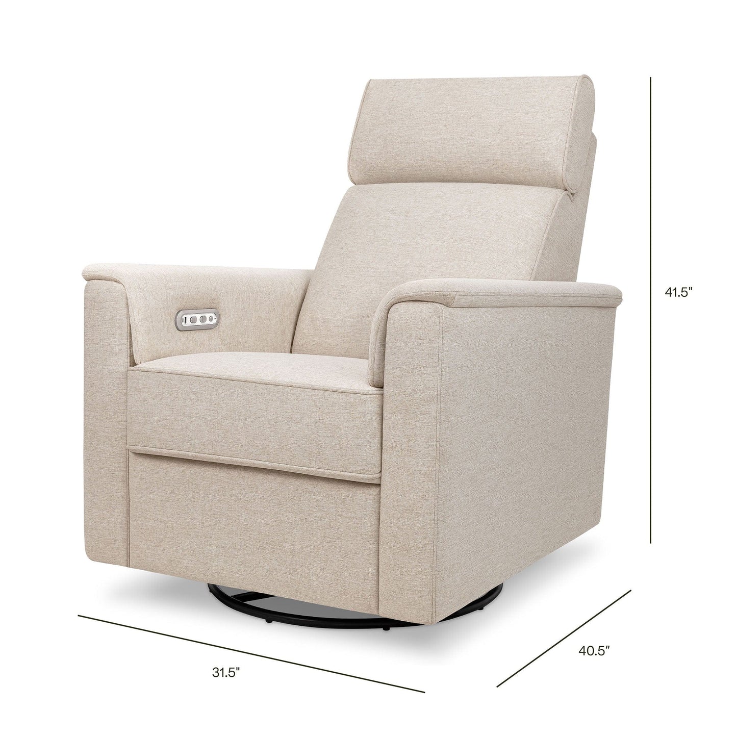 Namesake Willa Plus Electric Glider Recliner w/ Electric Headrest - Performance Beach Eco-Weave