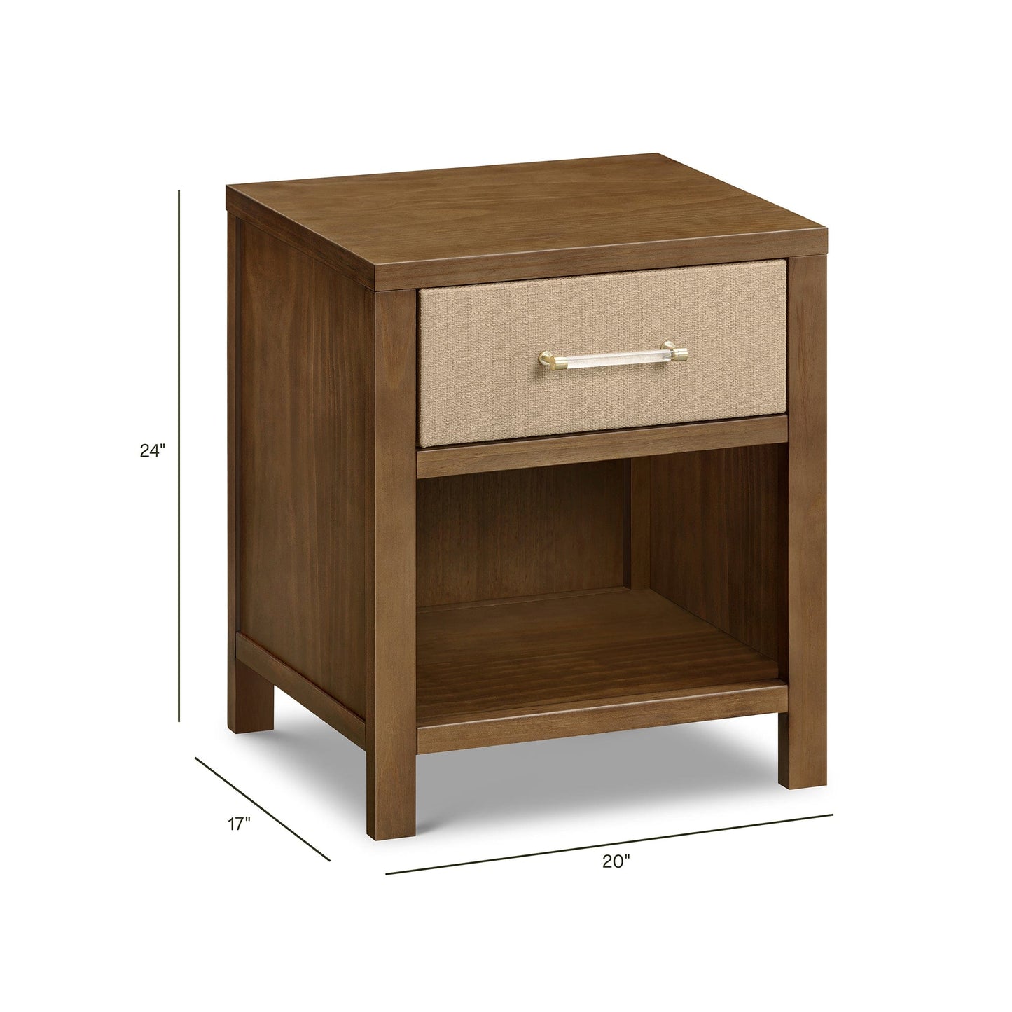 Namesake Eloise Assembled Nightstand - Natural Walnut and Performance Sand Eco-Weave - M24860NLPSEW