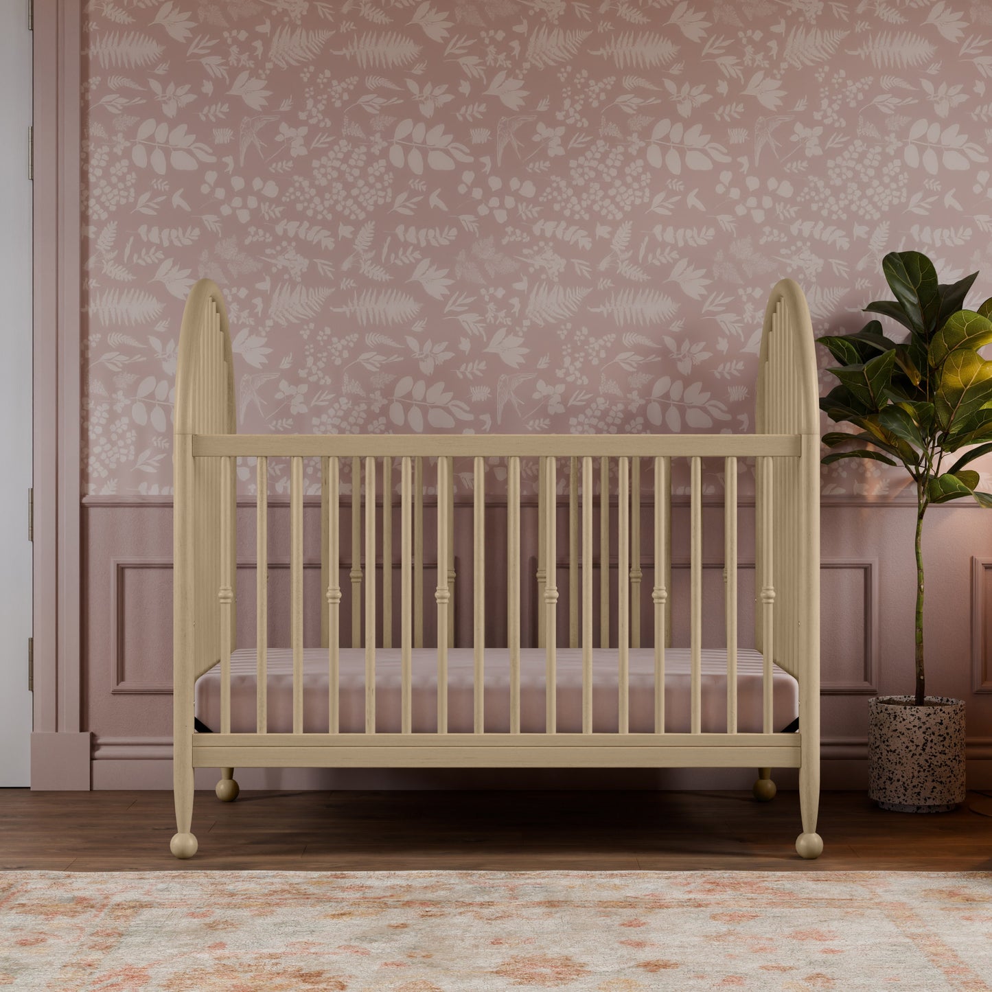 Namesake Alouette 3-in-1 Convertible Spindle Crib - Washed Pine