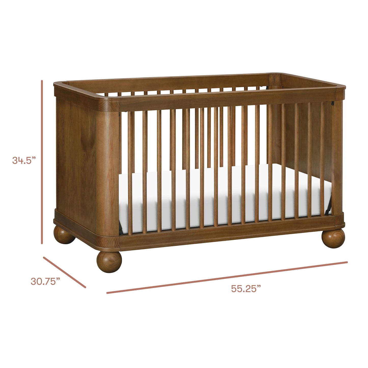 Babyletto Crosby 3-in-1 Convertible Crib - Natural Walnut - M31801NL