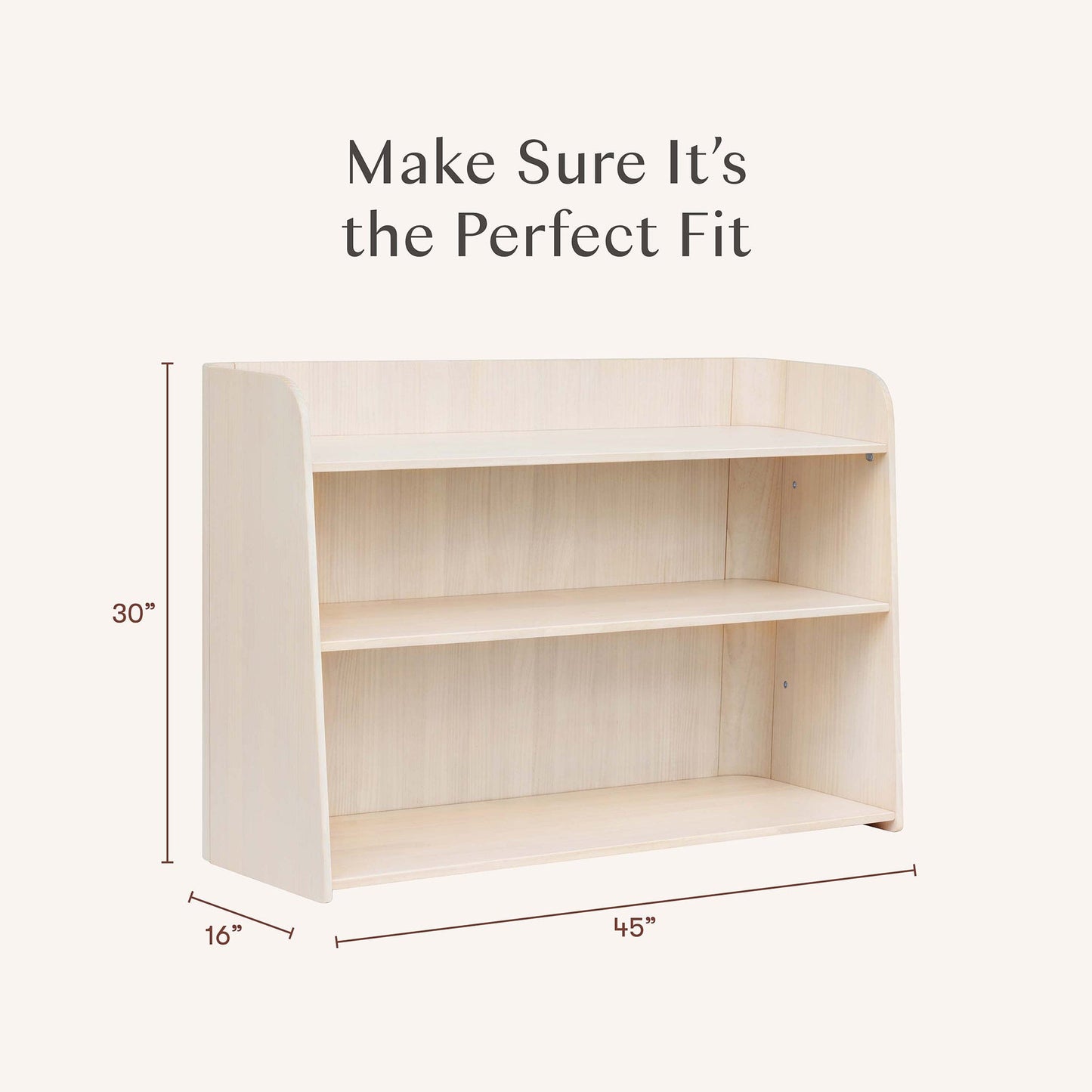 Babyletto Melo Montessori-Inspired Bookcase - Washed Natural - M32211NX