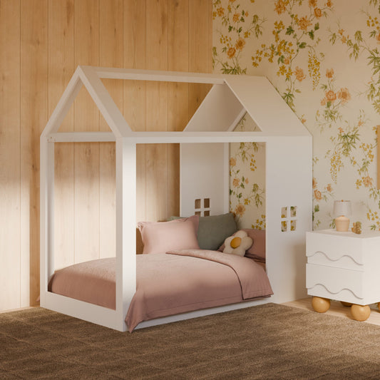 Babyletto Uchi Montessori-Inspired House Twin Bed - White