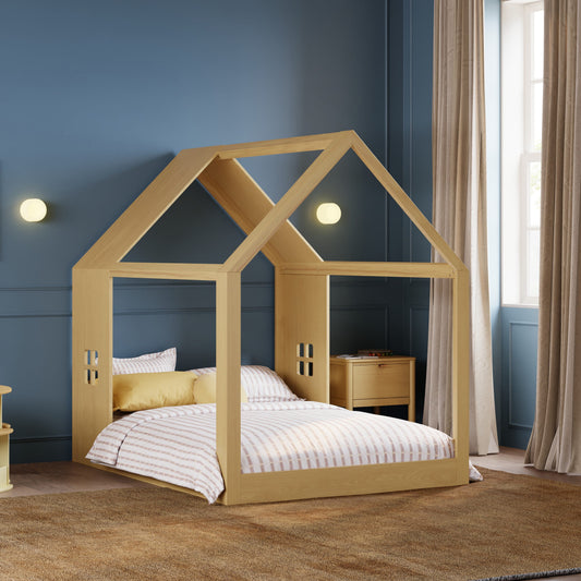 Babyletto Uchi Montessori-Inspired House Full Bed - Honey