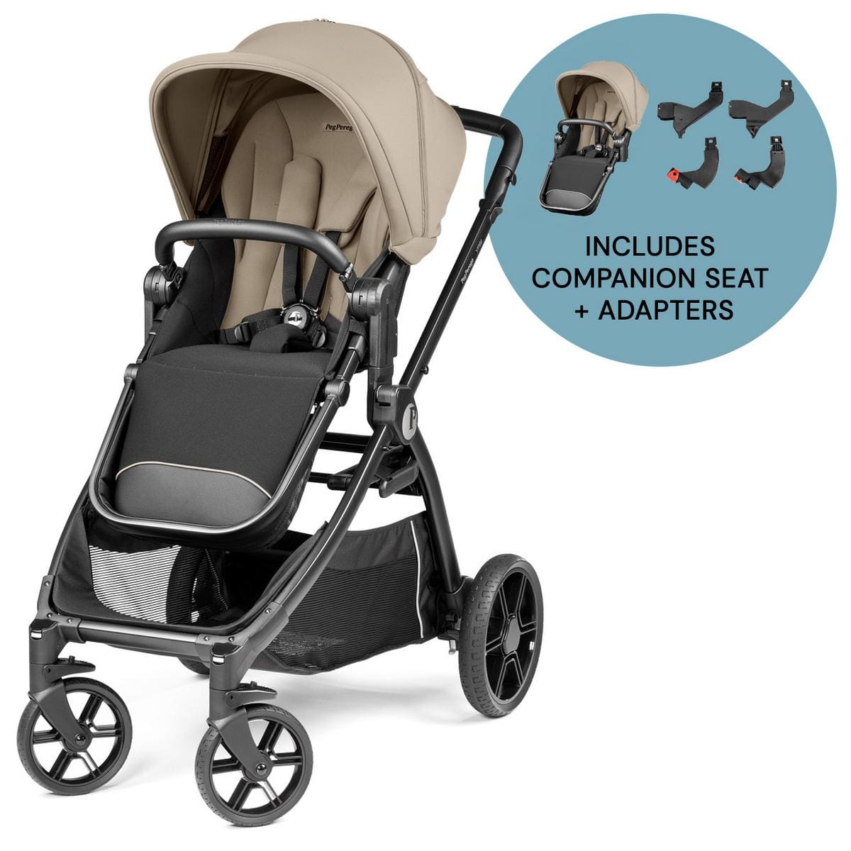 PEG YPSI 2025 Double Stroller Bundle - Vanilla Blend - IP38000000MO13MO26-IS14280000MO13MO26