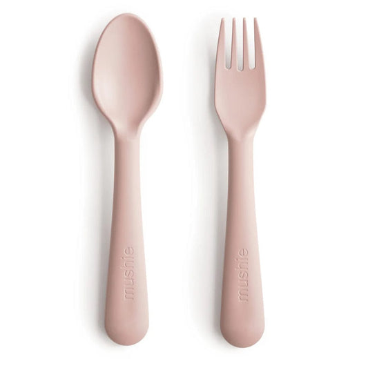 Mushie Fork and Spoon Set - Blush - MFS-305