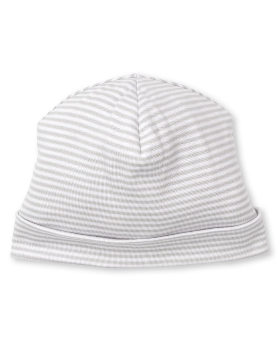 Kissy Kissy Stripes Hat - Silver Stripes, NB