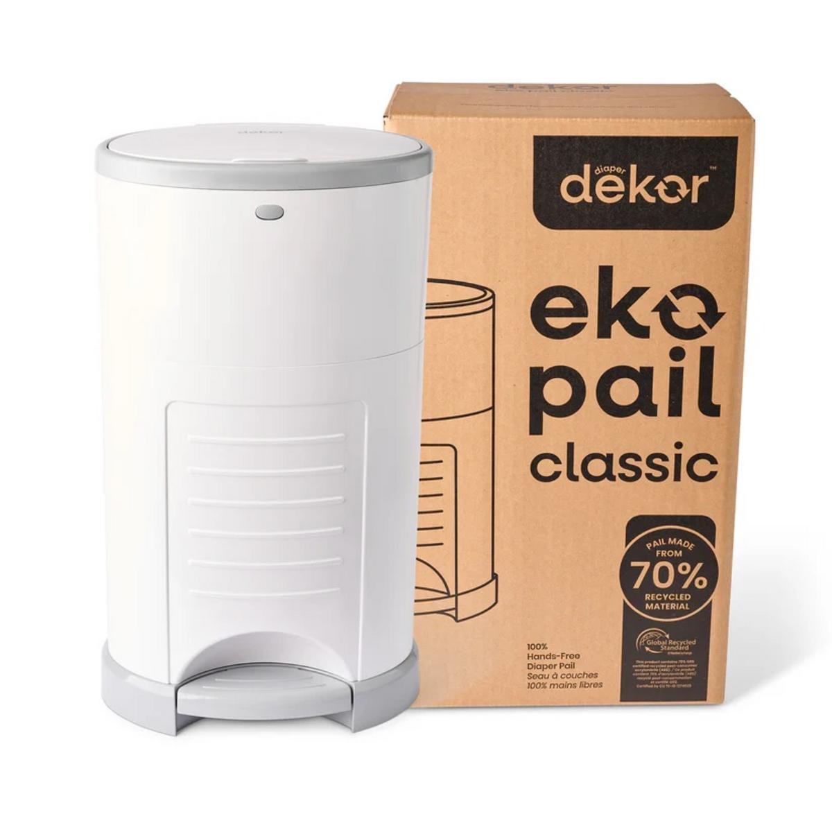 Dekor Eko Classic Diaper Pail - White - 2-11221