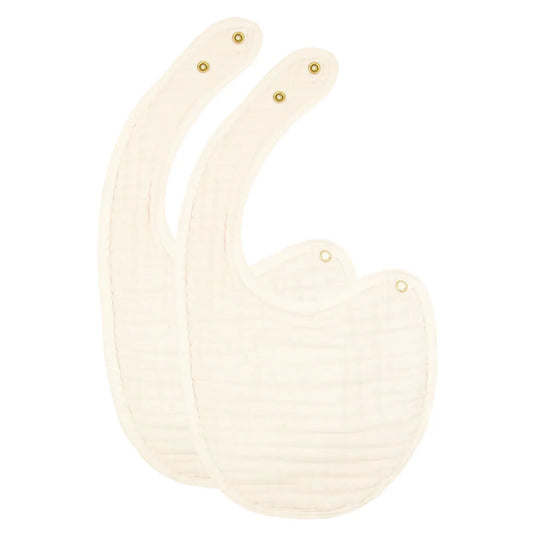Lou Lou & Company Cloud Muslin Bib 2 pk - Cream