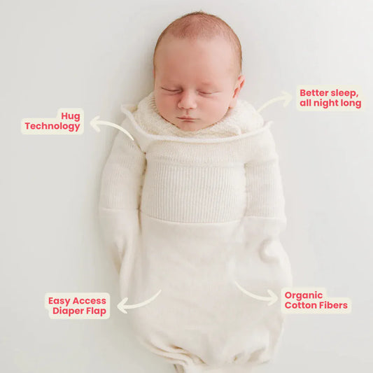 Swaddelini Cotton Sleep Sack Swaddle - Undyed (6-12LBS)