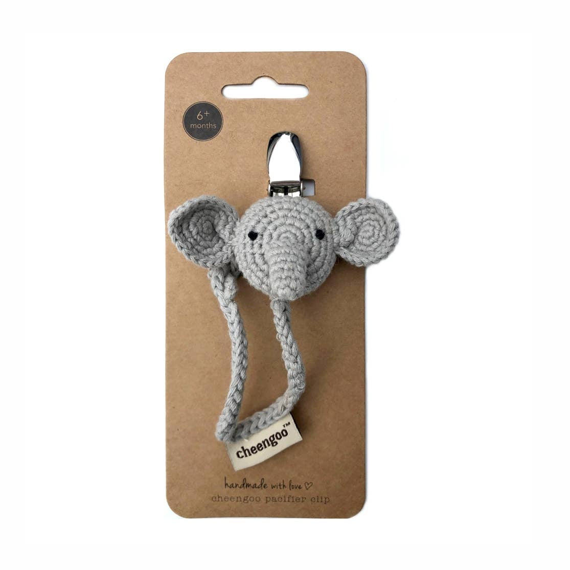 Cheengoo Elephant Pacifier Clip