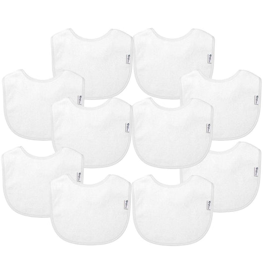 Green Sprouts Stay-Dry Everyday Bibs 10-Pack - White Set