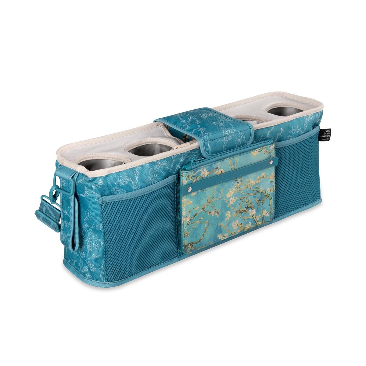 WonderFold Parent Console With 4 Cupholders - Van Gogh Almond Blossoms - PC04-VGAB