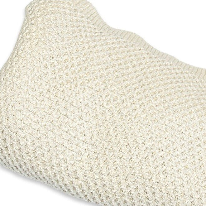 Viverano Organics Quincy Soft Sweater Knit Baby Blanket (Organic Cotton) - Natural, One Size