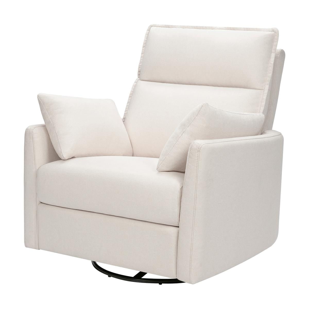 Babyletto Nori Extra Wide Electronic Recliner and Swivel Glider with USB port - Performance Cream Eco-Weave