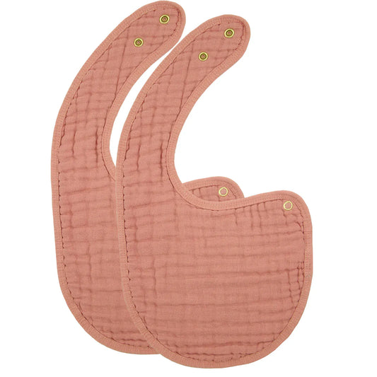Lou Lou & Company Cloud Muslin Bib 2 pk - Rose