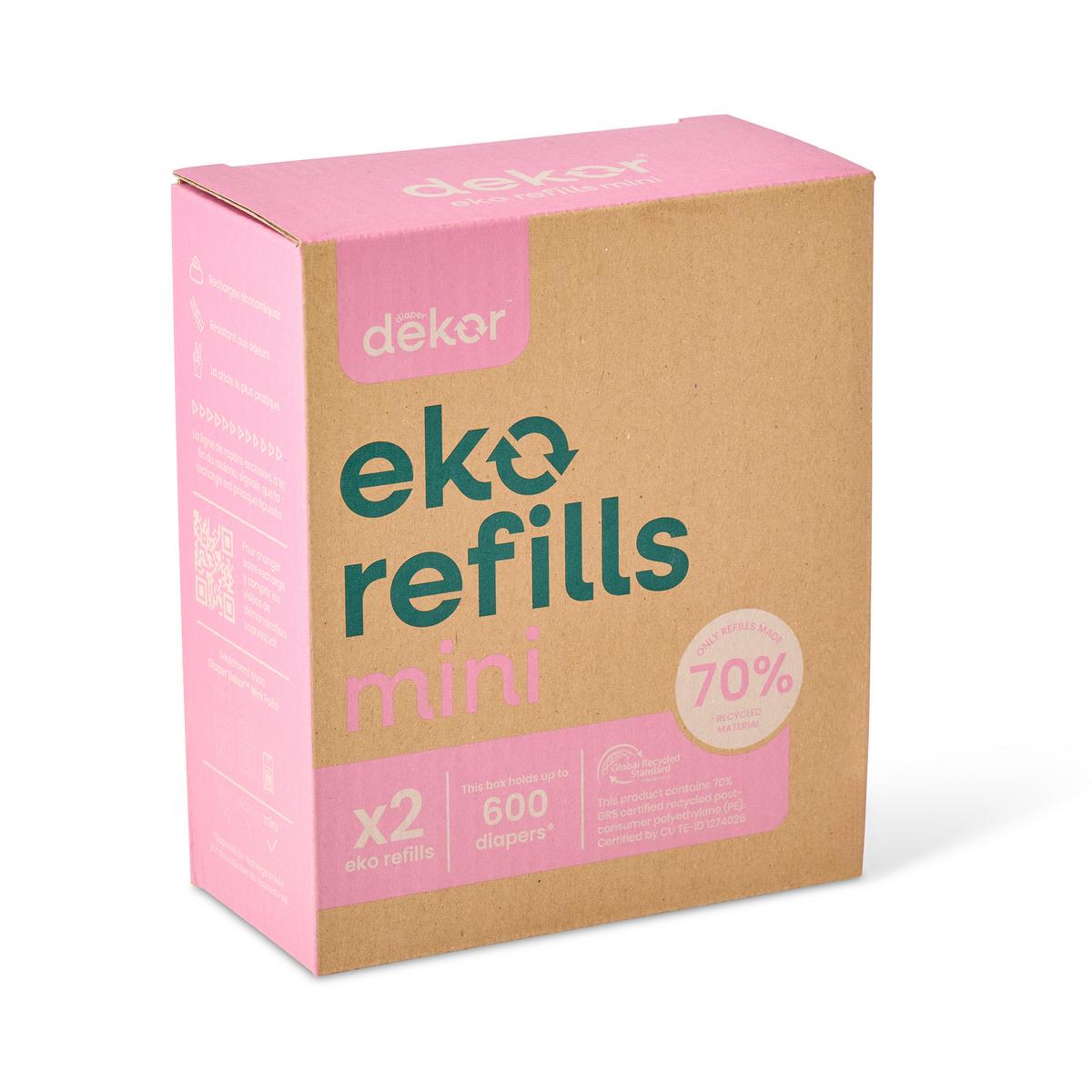 Dekor Eko Mini Diaper Pail Refill (2 Pack) - 2-10001