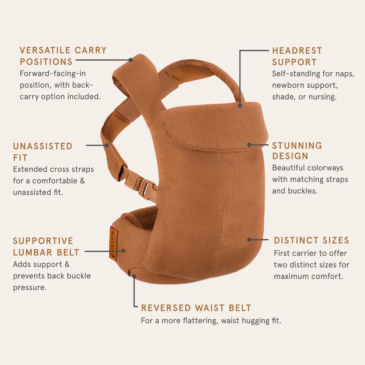 WildBird Aerial Buckle Baby Carrier, XS - XL - Acadian - SC-BC1Acadian-XSXL