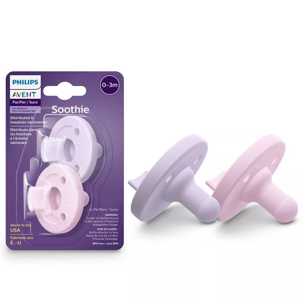 Avent Soothie 0-3m, Fresh Lilac / Pastel Pink, 2 pack - SCF190-20