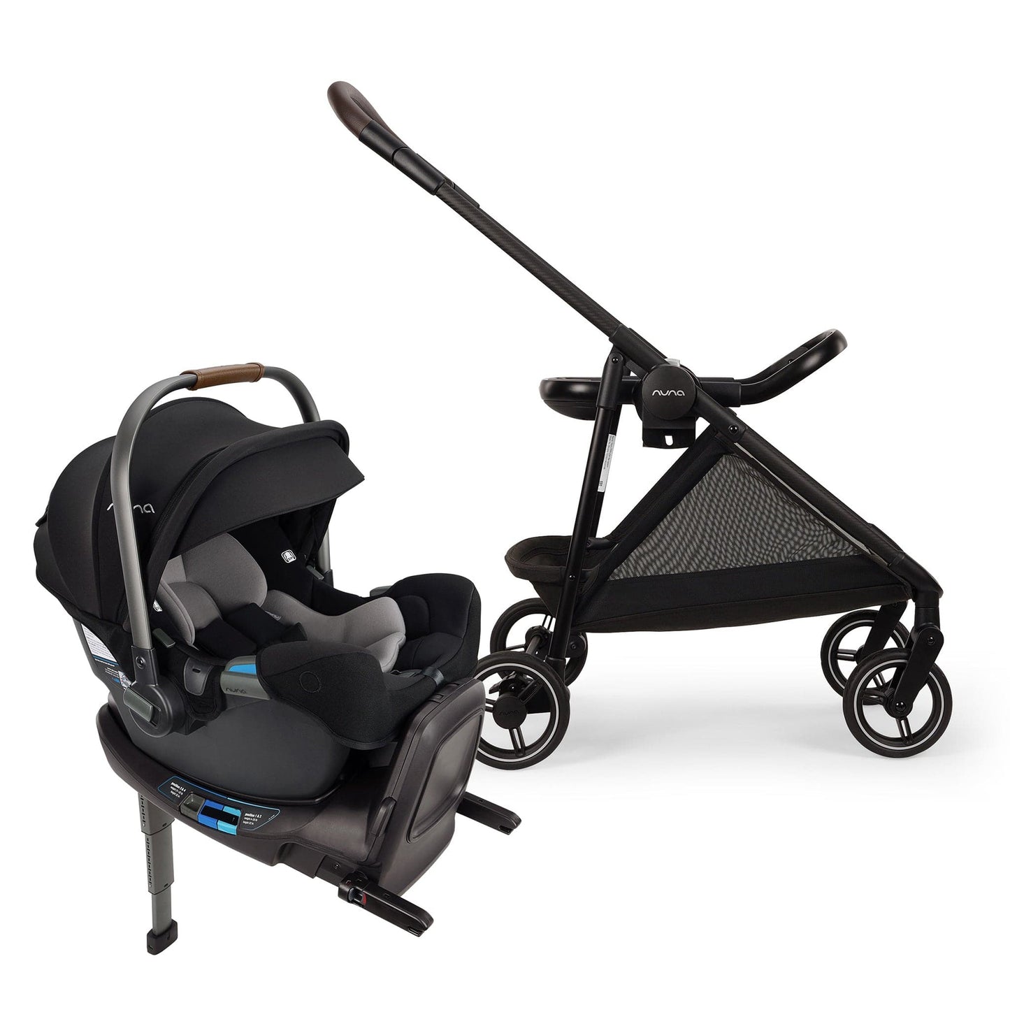 Nuna Flex System Frame + PIPA RX Travel System Bundle - Caviar - SF16070CVR-CF12508609CVR