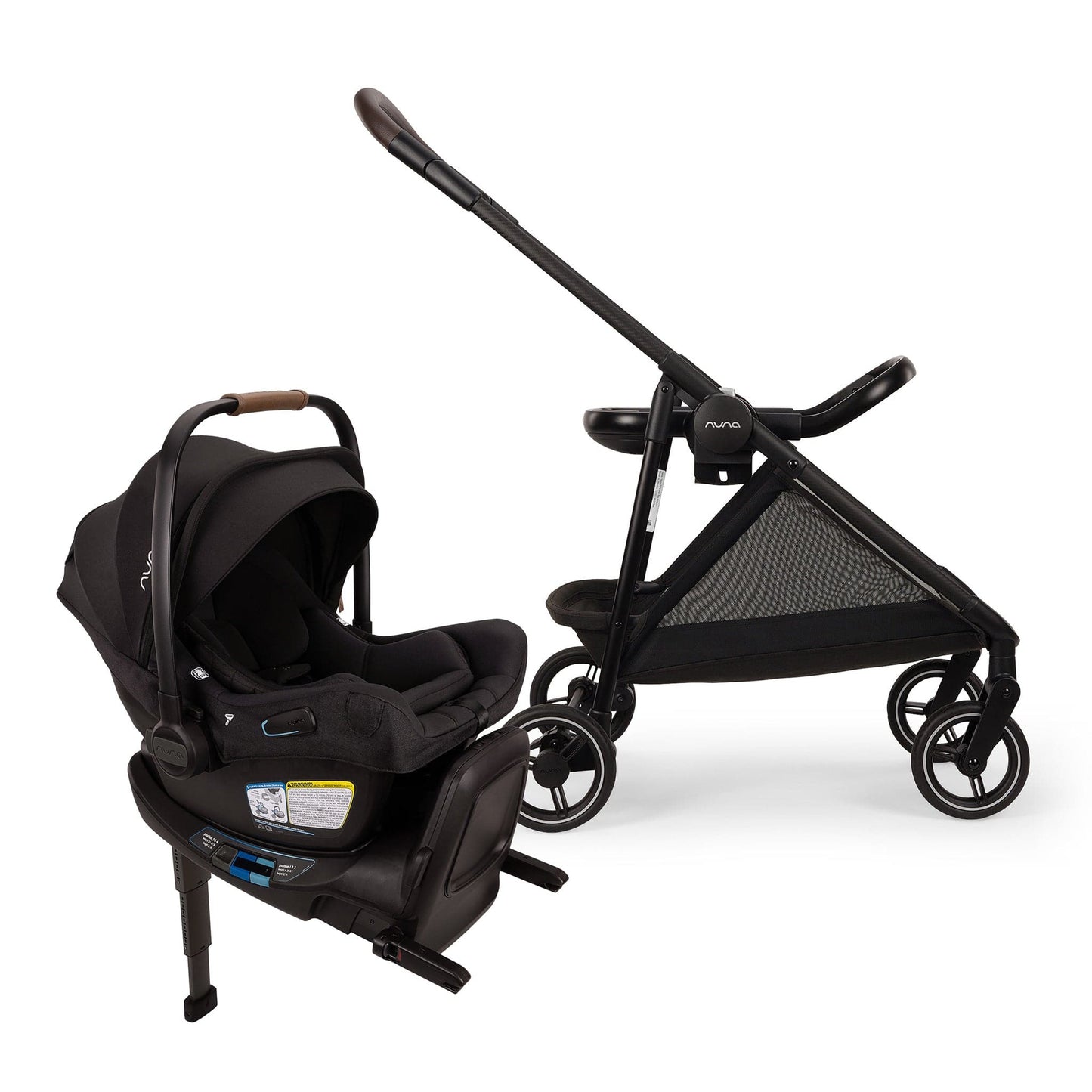 Nuna Flex System Frame + PIPA Aire RX Travel System Bundle - Caviar - SF16070CVR-CF18508600CVR