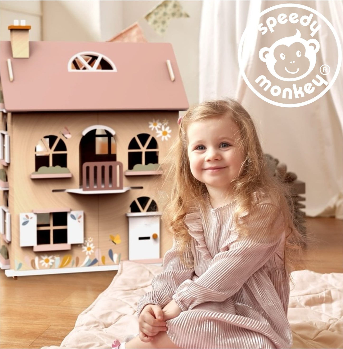 Speedy Monkey Dollhouse Living Room Set with 1 Character - Image 2