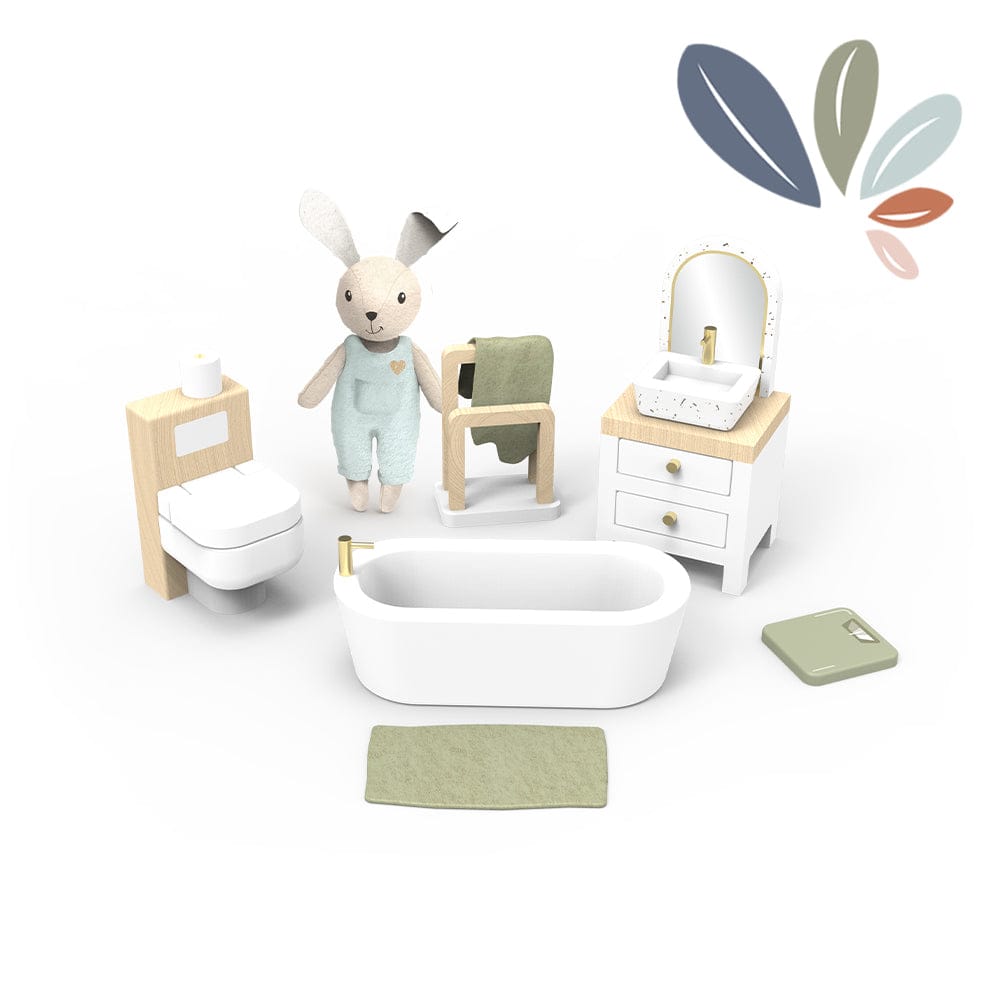 Speedy Monkey Dollhouse Bathroom Set with 1 Character - Image 4