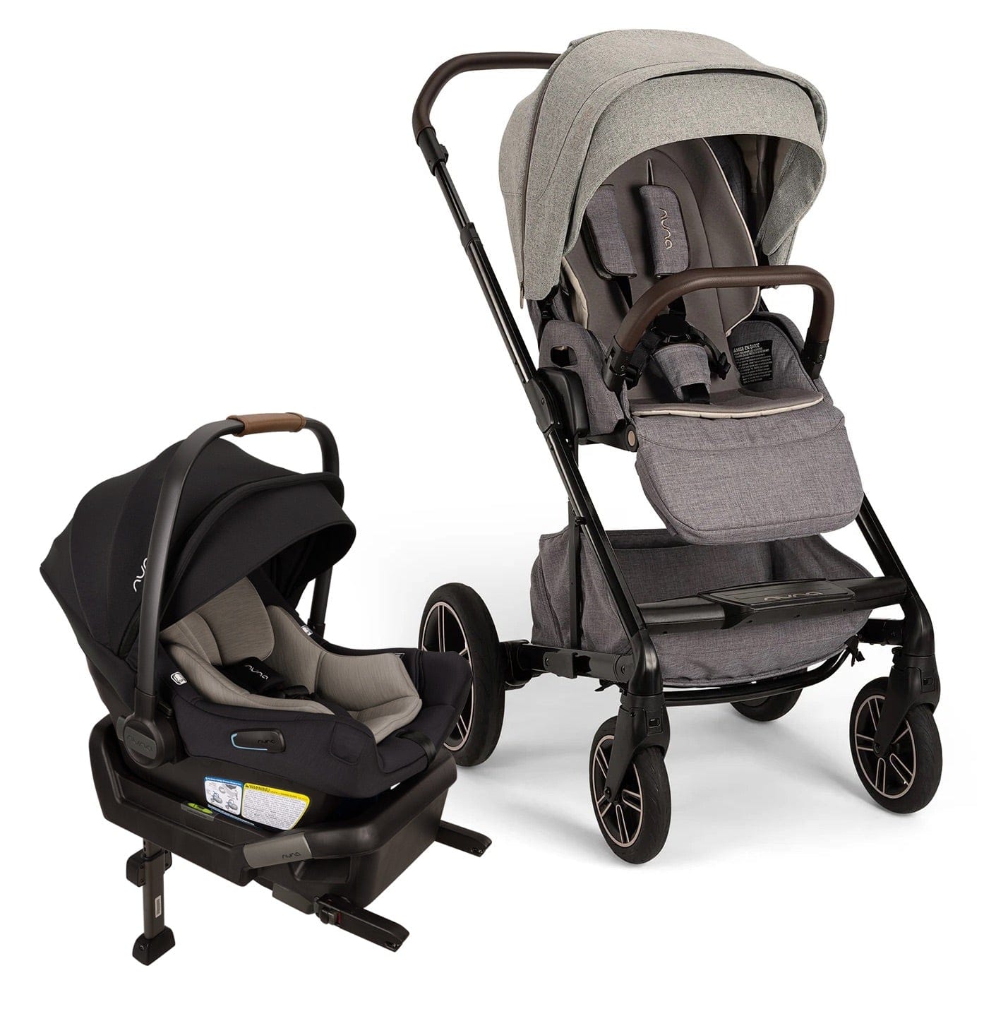 Nuna MIXX Next + PIPA Aire Travel System Bundle - Monterey / Caviar - ST13455MTY-CF18500CVR